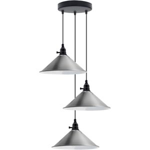 17 Stories 3-Light Cone Pendant Light – Industrial Kitchen Island Ceiling Fixture with Adjustable Height & E27 Bulbs Satin Nickel 17 Stories 3-Light Cone Pendant Light – Industrial Kitchen Island Ceiling Fixture with Adjustable Height & E27 Bulbs Satin Nickel