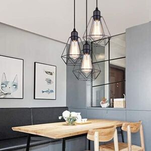 Rio Gallia 3 - Light Cluster Geometric Pendant Black 122.5cm H X 40cm W X 40cm D Rio Gallia 3 - Light Cluster Geometric Pendant Black 122.5cm H X 40cm W X 40cm D