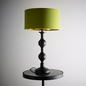 Marlow Home Co. Arjina Black Metal Base Table Lamp with Velvet Shade Green 46cm H X 26cm W X 26cm D Marlow Home Co. Arjina Black Metal Base Table Lamp with Velvet Shade Green 46cm H X 26cm W X 26cm D