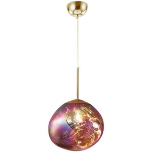 Metro Lava Pendant Light – Modern Melted Glass Ceiling Light With Mirror Finish For Living Room Or Bedroom Gold/Brown 130cm H x 30cm W x 30cm D Metro Lava Pendant Light – Modern Melted Glass Ceiling Light With Mirror Finish For Living Room Or Bedroom Gold/Brown 130cm H x 30cm W x 30cm D