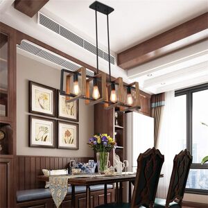 August Grove Havens 4-Light Kitchen Island Square Pendant Black/Brown 24cm H X 90cm W X 24cm D August Grove Havens 4-Light Kitchen Island Square Pendant Black/Brown 24cm H X 90cm W X 24cm D
