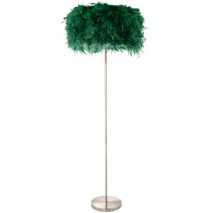 Fairmont Park Modern And Chic Midnight Blue Feather Floor Lamp With Satin Nickel Plated Base By Green 150cm H X 40cm W X 40cm D Fairmont Park Modern And Chic Midnight Blue Feather Floor Lamp With Satin Nickel Plated Base By Green 150cm H X 40cm W X 40cm D