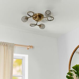 Fairmont Park Coven 3-Light 39cm Semi Flush Mount Antique Brass 10cm H X 39cm W X 39cm D Fairmont Park Coven 3-Light 39cm Semi Flush Mount Antique Brass 10cm H X 39cm W X 39cm D