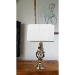 Marlow Home Co. Alaizah 49cm Table Lamp Classic Barleytwist Metal with Ivory String Wrapped Shade Antique Brass 49cm H X 28cm W X 28cm D Marlow Home Co. Alaizah 49cm Table Lamp Classic Barleytwist Metal with Ivory String Wrapped Shade Antique Brass 49cm H X 28cm W X 28cm D