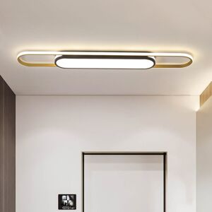Ivy Bronx Muscato 1-Light 110cm LED Flush Mount Black/Gold 6cm H X 110cm W X 17.5cm D Ivy Bronx Muscato 1-Light 110cm LED Flush Mount Black/Gold 6cm H X 110cm W X 17.5cm D