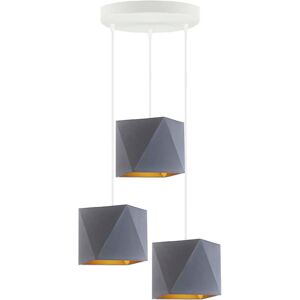Fairmont Park Ridgedale 3-Light Cluster Geometric Pendant Grey 120cm H X 40cm W X 40cm D Fairmont Park Ridgedale 3-Light Cluster Geometric Pendant Grey 120cm H X 40cm W X 40cm D