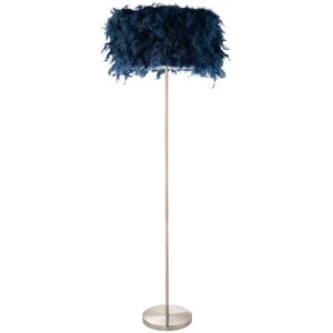 Fairmont Park Modern And Chic Midnight Blue Feather Floor Lamp With Satin Nickel Plated Base By Blue 150cm H X 40cm W X 40cm D Fairmont Park Modern And Chic Midnight Blue Feather Floor Lamp With Satin Nickel Plated Base By Blue 150cm H X 40cm W X 40cm D