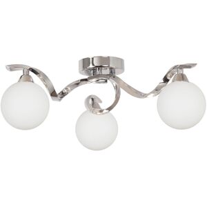 Metro Trinity 3-Light Semi Flush Mount Polished Chrome 15cm H X 44cm W X 44cm D Metro Trinity 3-Light Semi Flush Mount Polished Chrome 15cm H X 44cm W X 44cm D