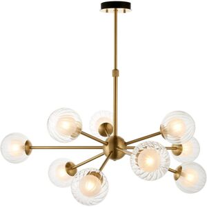 Fairmont Park Damit 9-Light Sputnik Chandelier Satin Brushed Gold 17.9cm H X 91.9cm W X 91.9cm D Fairmont Park Damit 9-Light Sputnik Chandelier Satin Brushed Gold 17.9cm H X 91.9cm W X 91.9cm D