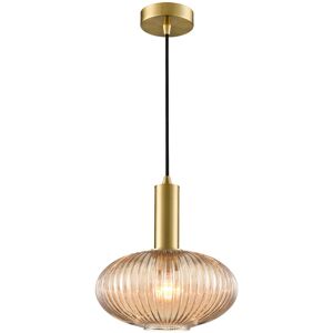 Fairmont Park Pendant satin nickel with smoked glass Brown/Satin Brass 16.6cm H x 9.6cm W x 9.6cm D Fairmont Park Pendant satin nickel with smoked glass Brown/Satin Brass 16.6cm H x 9.6cm W x 9.6cm D