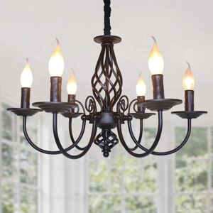 Canora Grey Pelchat 6-Light Candle Style Chandelier Black 36cm H X 58cm W X 58cm D Canora Grey Pelchat 6-Light Candle Style Chandelier Black 36cm H X 58cm W X 58cm D