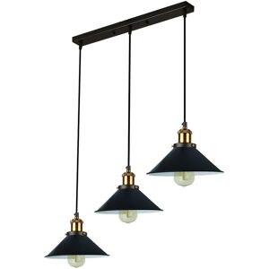 Modern Industrial Latshaw 3-Light Island Cone Ceiling Pendant – Adjustable Lighting for Kitchen & Dining Rooms by Mercury Row Black/White 113cm H X 50cm W X 22cm D Modern Industrial Latshaw 3-Light Island Cone Ceiling Pendant – Adjustable Lighting for Kitchen & Dining Rooms by Mercury Row Black/White 113cm H X 50cm W X 22cm D