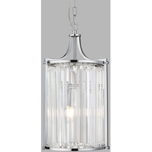 Mercury Esmont 2-Light Lantern Pendant Chrome 47cm H X 26cm W X 26cm D Mercury Esmont 2-Light Lantern Pendant Chrome 47cm H X 26cm W X 26cm D