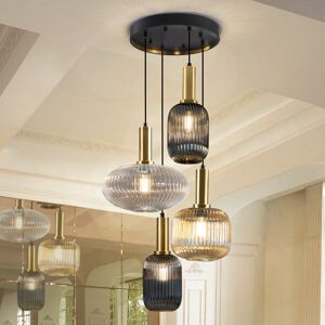 Canora Grey Norma· Lamp 4L., Black/Brass Matte Black 85cm H X 56cm W X 56cm D Canora Grey Norma· Lamp 4L., Black/Brass Matte Black 85cm H X 56cm W X 56cm D