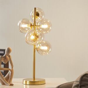 Metro Wantaugh 49.5Cm Table Lamp Satin Gold/Cognac 19.5cm H Metro Wantaugh 49.5Cm Table Lamp Satin Gold/Cognac 19.5cm H