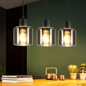 Longshore Tides Pendant Light 3- Lights E27 Glass black Schwarz 170cm H X 68cm W X 11cm D Longshore Tides Pendant Light 3- Lights E27 Glass black Schwarz 170cm H X 68cm W X 11cm D