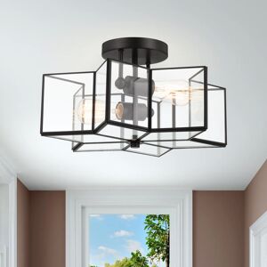 Fairmont Park Ardito 2 - Light 41cm Unique/Statement Star Semi Flush Mount Light Black 22.5cm H X 41cm W X 41cm D Fairmont Park Ardito 2 - Light 41cm Unique/Statement Star Semi Flush Mount Light Black 22.5cm H X 41cm W X 41cm D