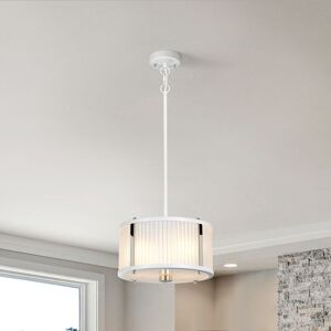 Brayden Studio Schoonmaker 2 - Light Drum Pendant White 17.8cm H X 30cm W X 30cm D Brayden Studio Schoonmaker 2 - Light Drum Pendant White 17.8cm H X 30cm W X 30cm D
