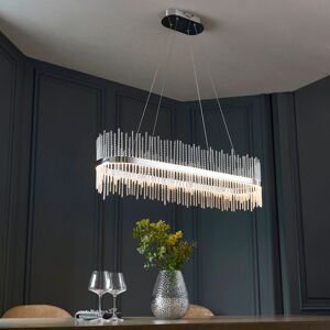 Canora Grey Angelisa 1 - Light Geometric Pendant Chrome plate & clear glass 240 H cm x 25 W cm Canora Grey Angelisa 1 - Light Geometric Pendant Chrome plate & clear glass 240 H cm x 25 W cm