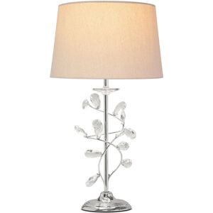 Rosdorf Park Waukon 59cm Crystal Glass Leaf Chrome Table lamp Beige 59cm H X 28cm W X 28cm D Rosdorf Park Waukon 59cm Crystal Glass Leaf Chrome Table lamp Beige 59cm H X 28cm W X 28cm D