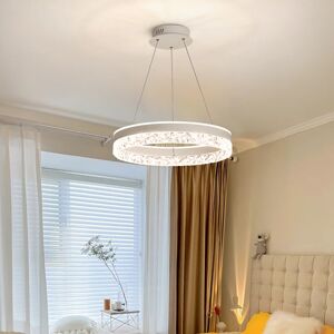 Fairmont Park Jetset 3 -Light Drum LED Pendant with Crystal Accents White 6cm H X 50cm W X 50cm D Fairmont Park Jetset 3 -Light Drum LED Pendant with Crystal Accents White 6cm H X 50cm W X 50cm D