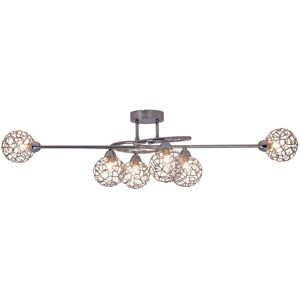 Brayden Studio Pawlak 6-Light Semi Flush Mount Polished Chrome 25cm H X 80cm W X 34cm D Brayden Studio Pawlak 6-Light Semi Flush Mount Polished Chrome 25cm H X 80cm W X 34cm D