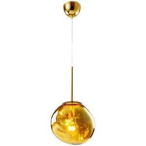 Metro Lava Glass Modern Pendant Light, Round Metal Ceiling Lampshade, Kitchen Island Gold 130cm H x 30cm W x 30cm D Metro Lava Glass Modern Pendant Light, Round Metal Ceiling Lampshade, Kitchen Island Gold 130cm H x 30cm W x 30cm D