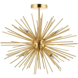 Mercer41 Alexus Ashleigh 6-Light Semi Flush Wall Light Satin Brushed Gold;Satin Brushed Gold 48cm H X 54cm W X 54cm D Mercer41 Alexus Ashleigh 6-Light Semi Flush Wall Light Satin Brushed Gold;Satin Brushed Gold 48cm H X 54cm W X 54cm D