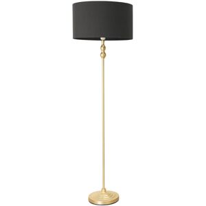 Rosdorf Park Saylorsburg Candlestick Floor Lamp with Velvet Lamp Shade Gold Metal/Charcoal Fabric 151cm H X 45cm W X 45cm D Rosdorf Park Saylorsburg Candlestick Floor Lamp with Velvet Lamp Shade Gold Metal/Charcoal Fabric 151cm H X 45cm W X 45cm D