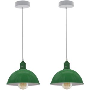 Breakwater Bay Gingras 2-Light Single Dome Pendant Green Breakwater Bay Gingras 2-Light Single Dome Pendant Green