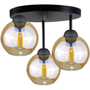 Keter Lighting 3-Light 30cm Semi Flush Mount Black 35cm H X 30cm W X 30cm D Keter Lighting 3-Light 30cm Semi Flush Mount Black 35cm H X 30cm W X 30cm D