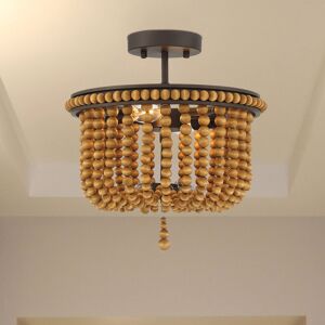 World Menagerie Walley 2-Light 32cm Wood Bead Semi Flush Mount Light Oil Rubbed Bronze 34cm H X 32cm W X 32cm D World Menagerie Walley 2-Light 32cm Wood Bead Semi Flush Mount Light Oil Rubbed Bronze 34cm H X 32cm W X 32cm D