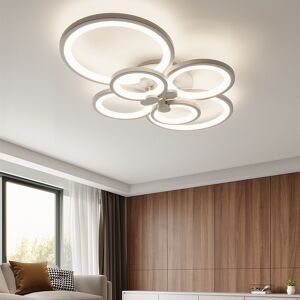 Ivy Bronx 6-Light Led Semi Flush Mount Silver 10cm H X 75cm W X 51cm D Ivy Bronx 6-Light Led Semi Flush Mount Silver 10cm H X 75cm W X 51cm D