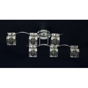 Brayden Studio Somerville 6 Light Semi-Flush Ceiling Light Chrome 24cm H X 72cm W X 25cm D Brayden Studio Somerville 6 Light Semi-Flush Ceiling Light Chrome 24cm H X 72cm W X 25cm D