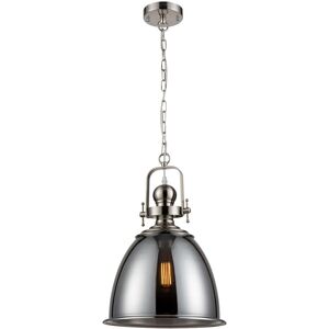 Longshore Tides Cochran 1 - Light Dome Pendant Satin Nickel/Black/Satin Nickel 24.4cm H X 13.2cm W X 13.2cm D Longshore Tides Cochran 1 - Light Dome Pendant Satin Nickel/Black/Satin Nickel 24.4cm H X 13.2cm W X 13.2cm D