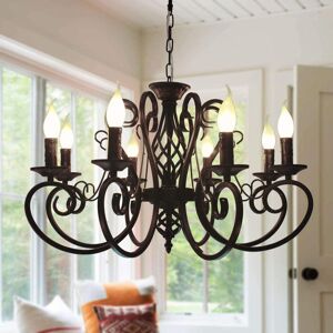 Blue Elephant Dirksen 8 - Light Dimmable Classic / Traditional Chandelier Black 39cm H X 68cm W X 68cm D Blue Elephant Dirksen 8 - Light Dimmable Classic / Traditional Chandelier Black 39cm H X 68cm W X 68cm D
