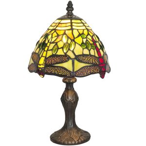 ClassicLiving Gladden Hand Crafted Stained Glass Dragonfly Tiffany Table Lamp Green 36cm H x 22cm W x 22cm D ClassicLiving Gladden Hand Crafted Stained Glass Dragonfly Tiffany Table Lamp Green 36cm H x 22cm W x 22cm D