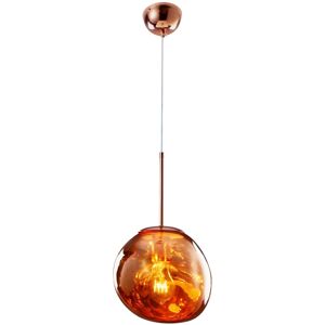 Metro Lava Glass Modern Pendant Light, Round Metal Ceiling Lampshade, Kitchen Island Orange 130cm H x 30cm W x 30cm D Metro Lava Glass Modern Pendant Light, Round Metal Ceiling Lampshade, Kitchen Island Orange 130cm H x 30cm W x 30cm D