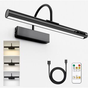 Fairmont Park Wireless Picture Light, Rechargeable Battery Wall Lamp With Remote Matte Black 16cm H X 36cm W X 16cm D Fairmont Park Wireless Picture Light, Rechargeable Battery Wall Lamp With Remote Matte Black 16cm H X 36cm W X 16cm D