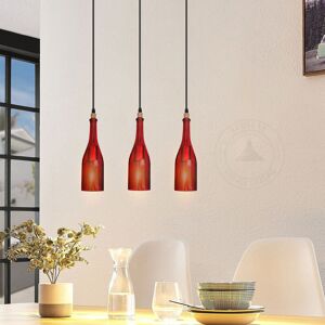 Borough Wharf Paliwal 3 - Light Kitchen Island Bottle Shape Pendant Red 30cm H X 8.5cm W X 8.5cm D Borough Wharf Paliwal 3 - Light Kitchen Island Bottle Shape Pendant Red 30cm H X 8.5cm W X 8.5cm D