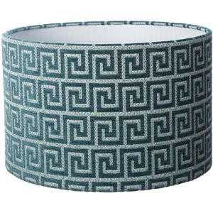 Fairmont Park Geometric Velvet Drum Lamp Shade Teal 25cm H x 40cm W x 40cm D Fairmont Park Geometric Velvet Drum Lamp Shade Teal 25cm H x 40cm W x 40cm D