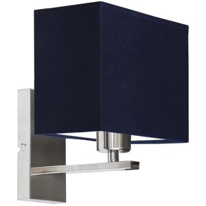 17 Stories Asavira 1 - Light Armed Sconce Brushed Steel/Navy Blue 23cm H X 20cm W X 18cm D 17 Stories Asavira 1 - Light Armed Sconce Brushed Steel/Navy Blue 23cm H X 20cm W X 18cm D