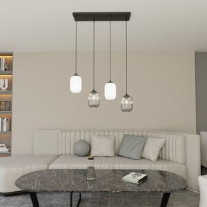 Latitude Run Atmanand 4 - Light Matte Black Pendant Matte Black/Mix 140cm H X 70cm W X 22cm D Latitude Run Atmanand 4 - Light Matte Black Pendant Matte Black/Mix 140cm H X 70cm W X 22cm D