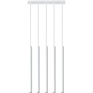Latitude Run Millard 5 - Light Kitchen Island Linear Pendant White 45cm W X 2.5cm D Latitude Run Millard 5 - Light Kitchen Island Linear Pendant White 45cm W X 2.5cm D