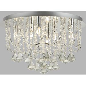 Mercer41 Jarrett 6-Light Flush Mount Chrome 28.5cm H X 45cm W X 45cm D Mercer41 Jarrett 6-Light Flush Mount Chrome 28.5cm H X 45cm W X 45cm D