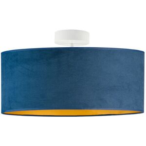 Canora Grey Alyssha 2-Light 40cm Semi Flush Mount White/Navy Blue/Gold 30cm H X 40cm W X 40cm D Canora Grey Alyssha 2-Light 40cm Semi Flush Mount White/Navy Blue/Gold 30cm H X 40cm W X 40cm D