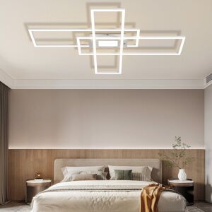 Metro Beyanka LED Flush Mount modern dimmable with Remote control for living room bedroom White 7cm H X 99cm W X 19.5cm D Metro Beyanka LED Flush Mount modern dimmable with Remote control for living room bedroom White 7cm H X 99cm W X 19.5cm D