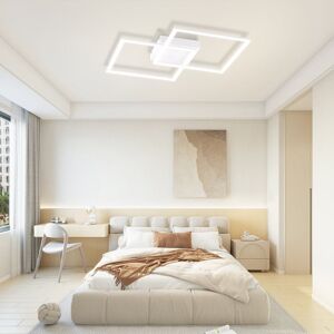 Metro LED Ceiling Light 2-Bulb Square Dimmable Modern with Remote Control Living Room 52W White 7cm H X 54cm W X 54cm D Metro LED Ceiling Light 2-Bulb Square Dimmable Modern with Remote Control Living Room 52W White 7cm H X 54cm W X 54cm D
