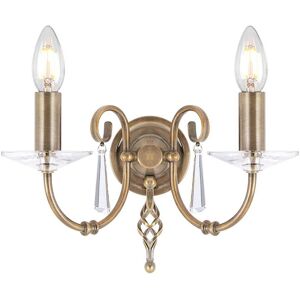 Marlow Home Co. Thebes 2-Light Candle Wall Light Aged Brass 22cm H X 32cm W X 17.5cm D Marlow Home Co. Thebes 2-Light Candle Wall Light Aged Brass 22cm H X 32cm W X 17.5cm D