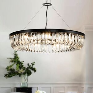 Canora Grey Andablo 9-Light D80cm Modern Contemporary Glam U-Shaped Crystal Chandelier with Black Frame Matte Black 15cm H X 80cm W X 80cm D Canora Grey Andablo 9-Light D80cm Modern Contemporary Glam U-Shaped Crystal Chandelier with Black Frame Matte Black 15cm H X 80cm W X 80cm D